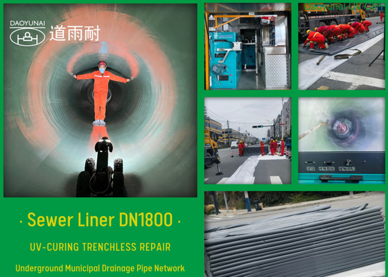 พลาสติกยืดหยุ่น Tube Liner สําหรับ UV 2-4 ชั่วโมง เวลารักษา ไม่มีขุดซ่อมบํารุง